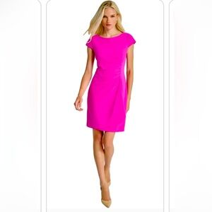 - Elegant Pink DKNY faux wrap  cocktail dress